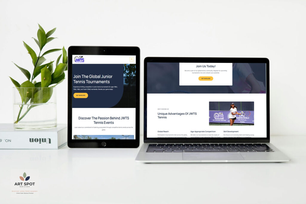 Изработка на уебсайт за JWTS от Art Spot Varna | International Tennis Tournament Web Design and Graphic Services