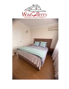 Професионална интериорна фотография на спалня в бутиков апартамент WildCherry от Art Spot