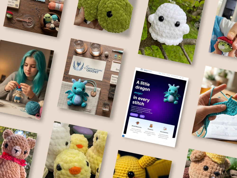 Emmigurumi – детски брандинг, амигуруми играчки и уеб дизайн от Art Spot | Emmigurumi kids branding and crochet toys website